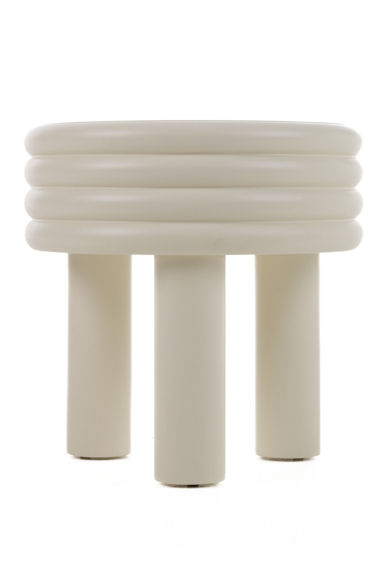 Round White Tiered End Table | OROA Modern Townley | Oroatrade.com