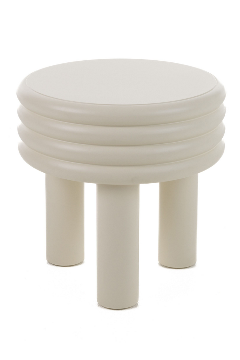 Round White Tiered End Table | OROA Modern Townley | Oroatrade.com