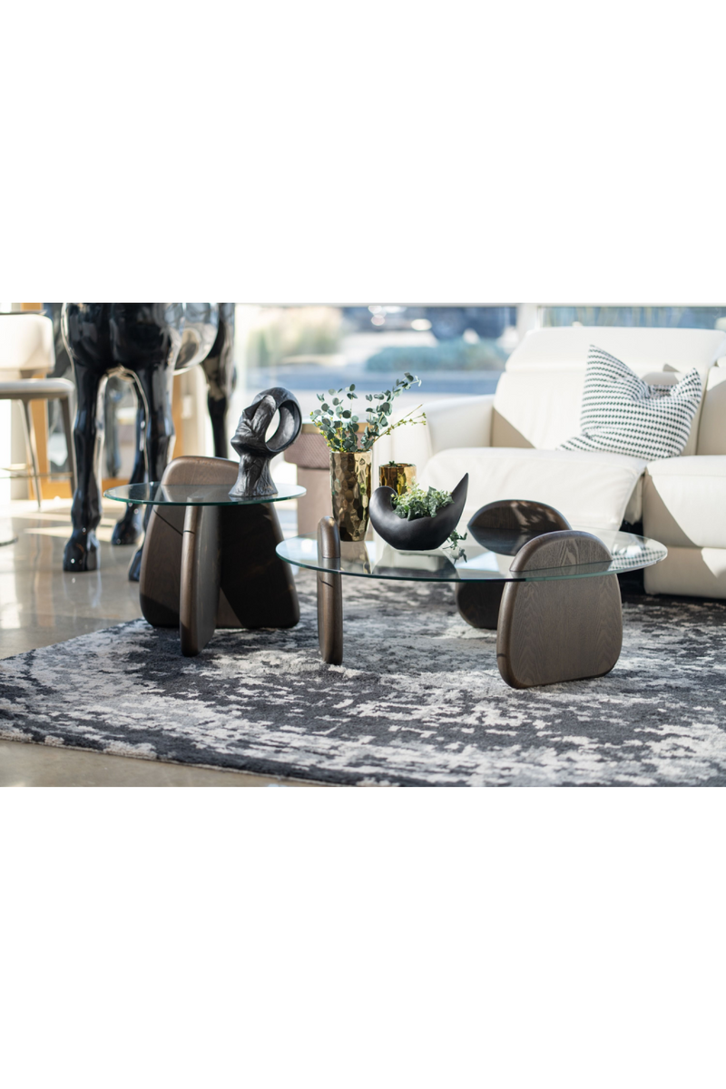 Solid ASh Glass Coffee Table | OROA Modern Buxton | Oroatrade.com