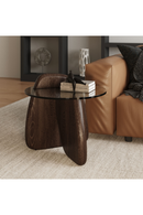 Solid Ash Glass End Table | OROA Modern Buxton | Oroatrade.com