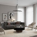 Black Mirror Round Coffee Table | OROA Modern Ingram | Oroatrade.com
