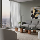 Black Glass Nesting Coffee Tables (2) | OROA Modern | Oroatrade.com