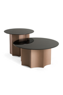 Black Glass Nesting Coffee Tables (2) | OROA Modern | Oroatrade.com