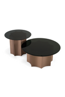 Black Glass Nesting Coffee Tables (2) | OROA Modern | Oroatrade.com