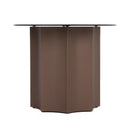 Black Mirror Round End Table | OROA Modern Ingram