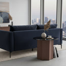 Black Mirror Round End Table | OROA Modern Ingram