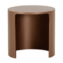 Olive Brown Round End Table | OROA Modern Laura