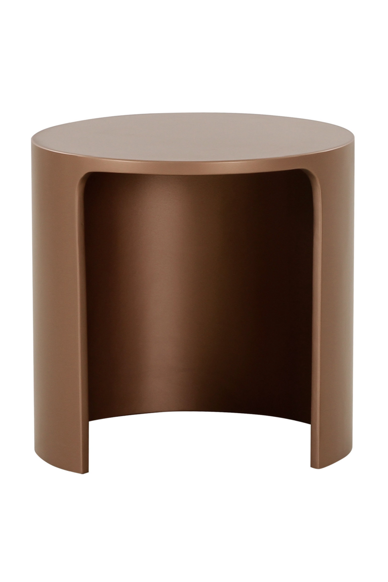 Olive Brown Round End Table | OROA Modern Laura | Oroatrade.com
