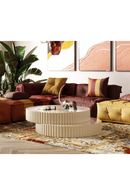 Glossy Taupe Fluted Coffee Table | OROA Modern Jacinto | Oroatrade.com