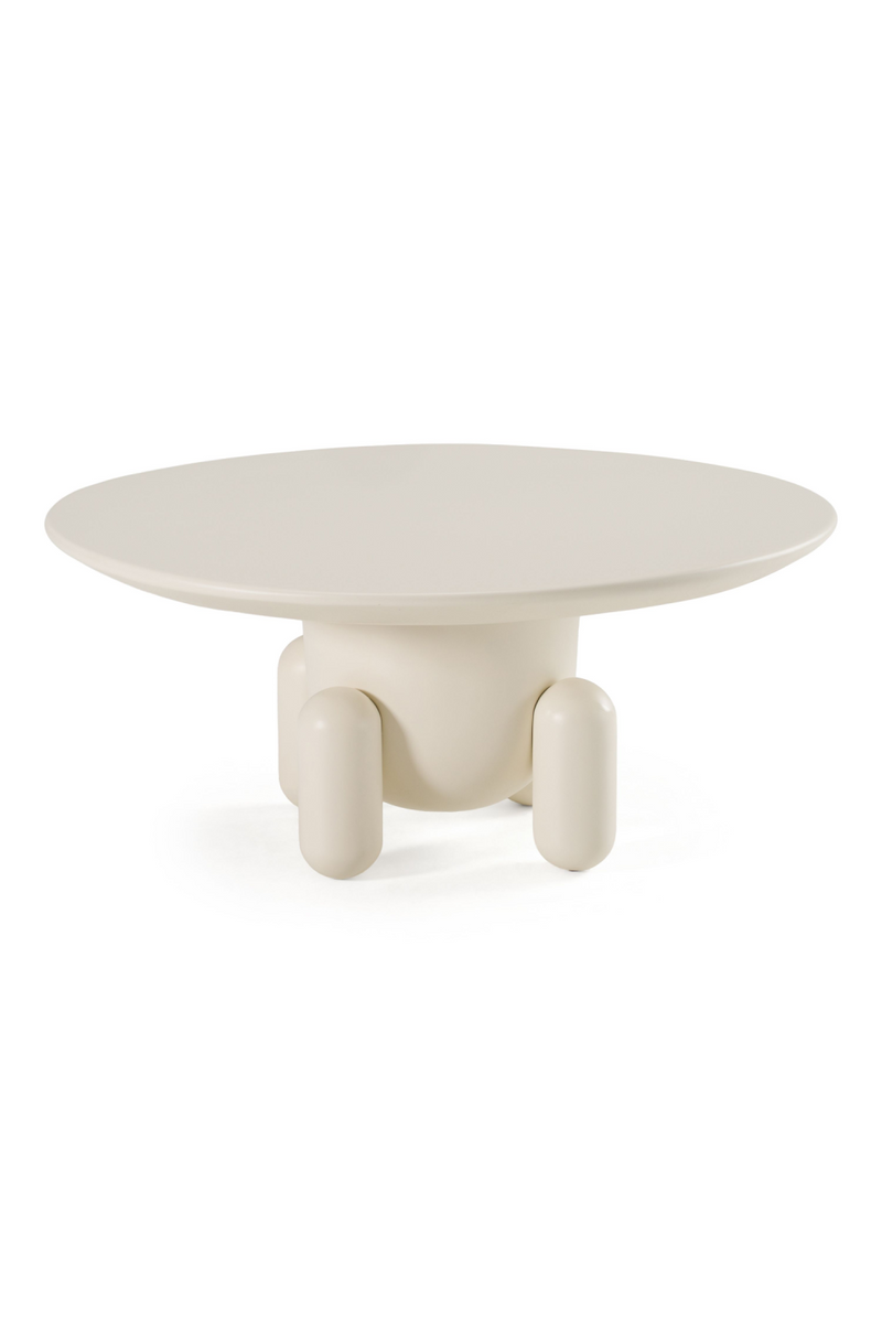 White Gloss Round Coffee Table | OROA Modern Gabby | Oroatrade.com