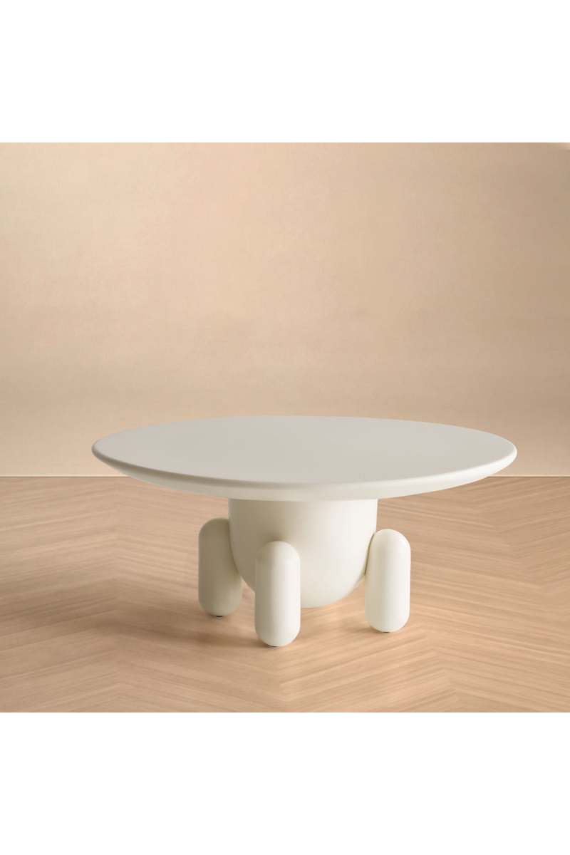 White Gloss Round Coffee Table | OROA Modern Gabby | Oroatrade.com