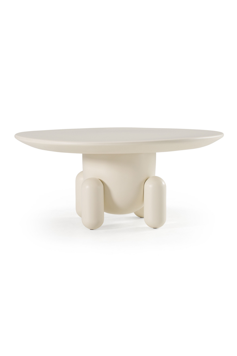 White Gloss Round Coffee Table | OROA Modern Gabby | Oroatrade.com