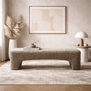 Tan Fabric Bench | OROA Modern Siegal | Oroatrade.com