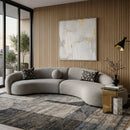 Curved Gray Sectional Sofa | OROA Modern Allis