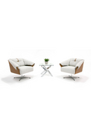 Light Gray Swivel Accent Chair | OROA Modern Ohio