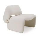 Gold Buttoned White Accent Chair | OROA Modern Tristan