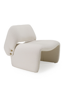 Gold Buttoned White Accent Chair | OROA Modern Tristan | Oroatrade.com
