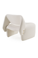 Gold Buttoned White Accent Chair | OROA Modern Tristan | Oroatrade.com