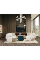 Gold Buttoned White Accent Chair | OROA Modern Tristan | Oroatrade.com