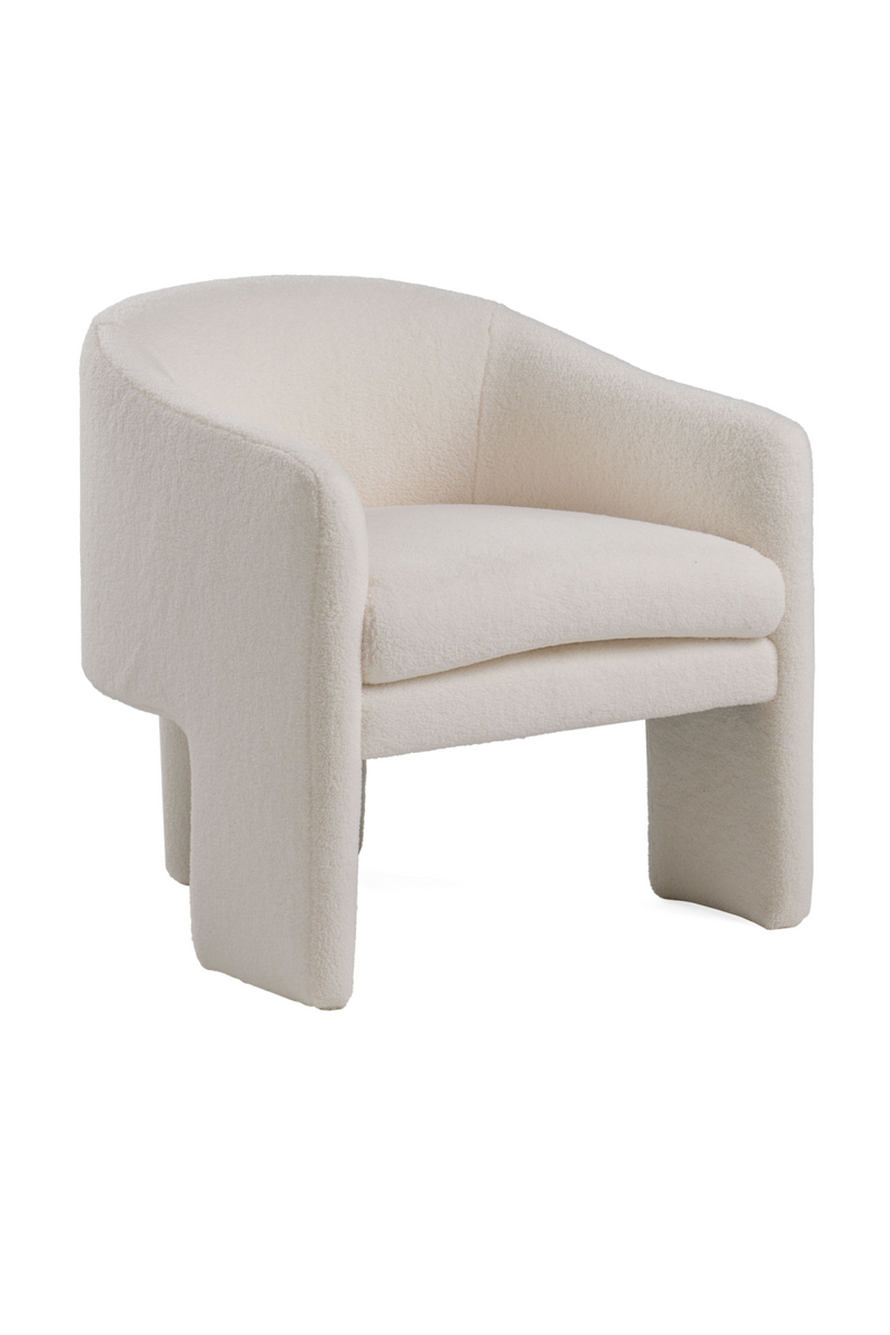 White Three-Legged Accent Chair | OROA Modern Khan | Oroatrade.com