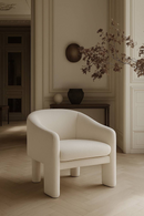 White Three-Legged Accent Chair | OROA Modern Khan | Oroatrade.com