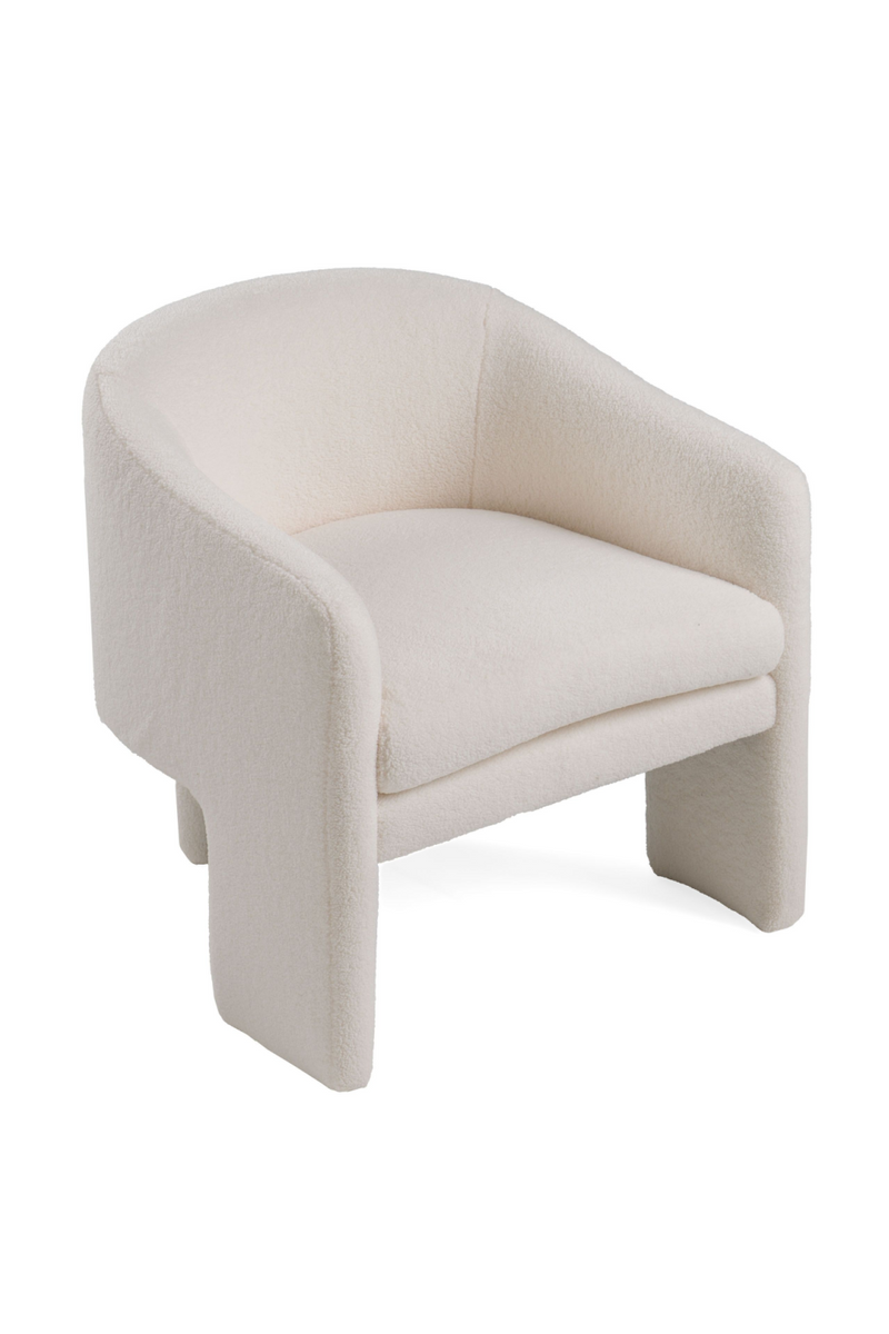 White Three-Legged Accent Chair | OROA Modern Khan | Oroatrade.com