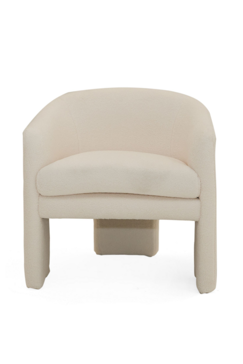 White Three-Legged Accent Chair | OROA Modern Khan | Oroatrade.com