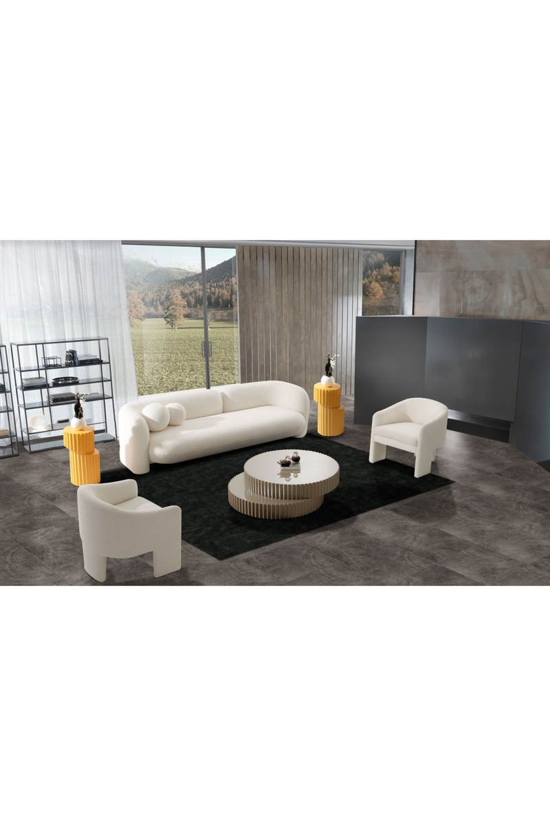 White Three-Legged Accent Chair | OROA Modern Khan | Oroatrade.com