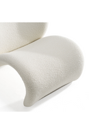 White Leatherette Curved Accent Chair | OROA Modern Donovan | Oroatrade.com