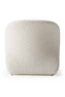 White Leatherette Curved Accent Chair | OROA Modern Donovan | Oroatrade.com