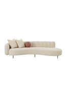 Cream Curved Chaise Lounge | OROA Modern Maverick | Oroatrade.com