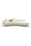 Cream Curved Chaise Lounge | OROA Modern Maverick | Oroatrade.com