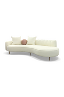 Cream Curved Chaise Lounge | OROA Modern Maverick | Oroatrade.com
