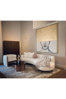 Cream Curved Chaise Lounge | OROA Modern Maverick | Oroatrade.com