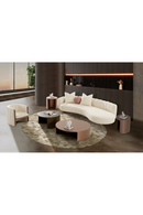 Cream Curved Chaise Lounge | OROA Modern Maverick | Oroatrade.com