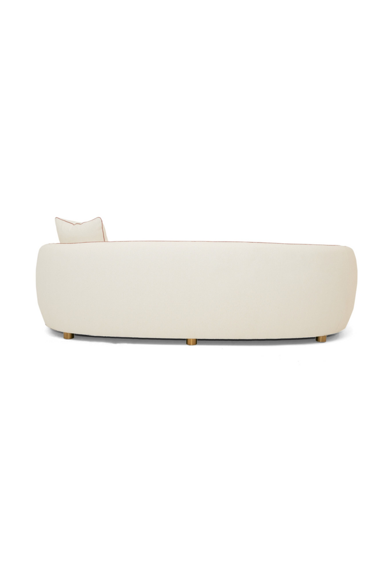 Pink Piped Cream Sofa | OROA Modern Winfree | Oroatrade.com