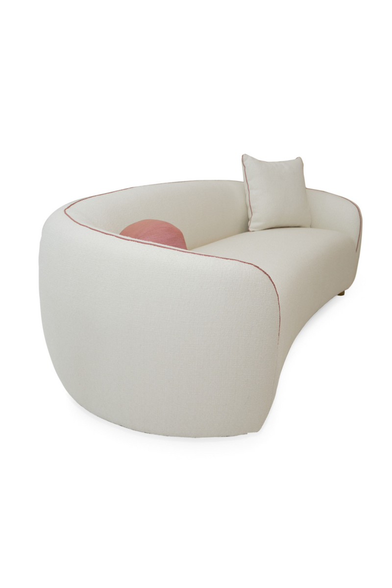 Pink Piped Cream Sofa | OROA Modern Winfree | Oroatrade.com
