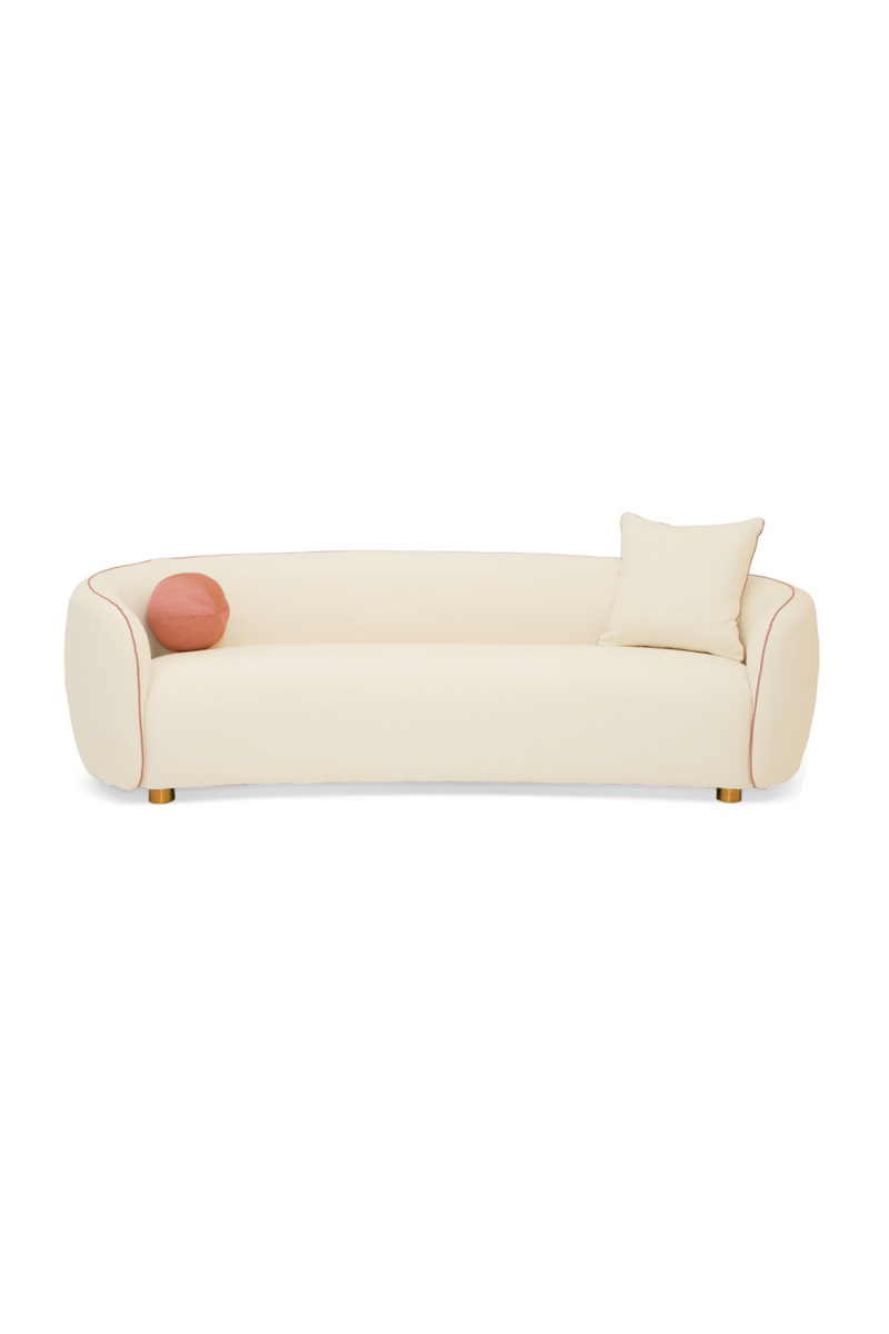 Pink Piped Cream Sofa | OROA Modern Winfree | Oroatrade.com