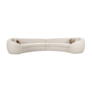 Curved White Sectional Sofa | OROA Modern Kilmer