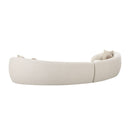Curved White Sectional Sofa | OROA Modern Kilmer