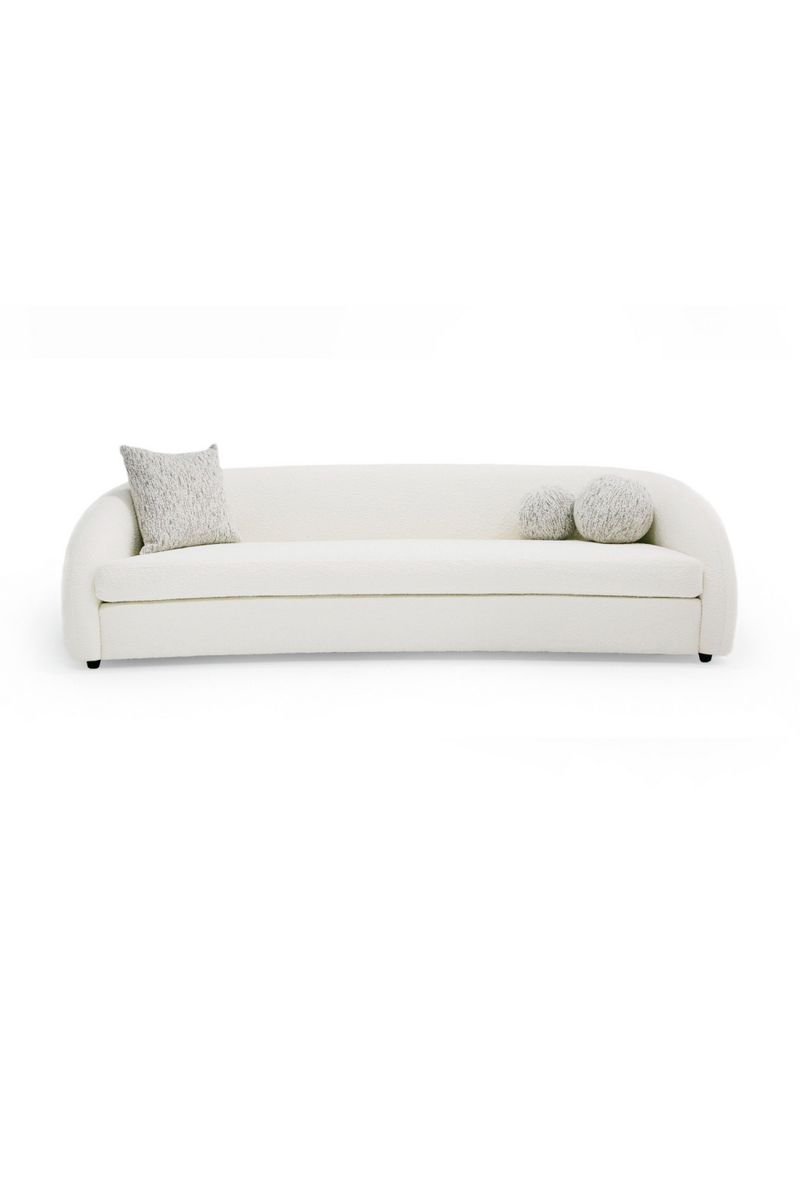 Curved White 4-Seater Sofa | OROA Modern Joshua | Oroatrade.com
