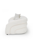 Curved White 4-Seater Sofa | OROA Modern Joshua | Oroatrade.com