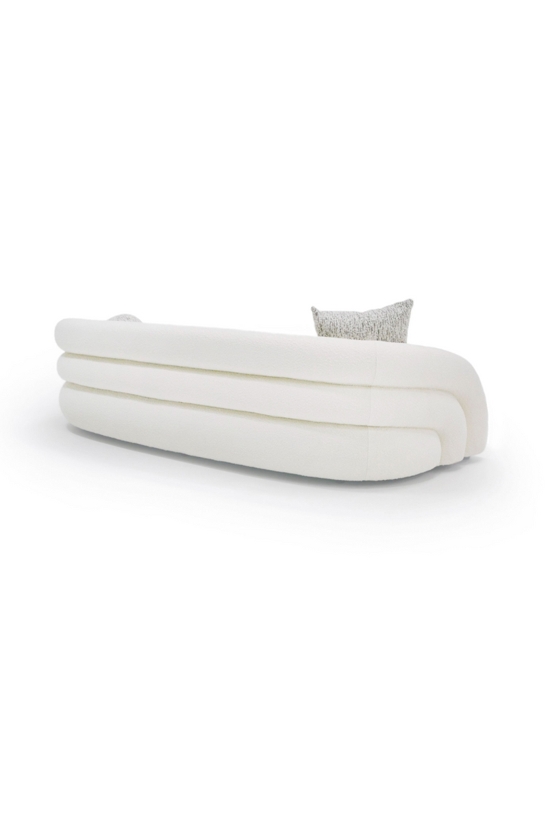 Curved White 4-Seater Sofa | OROA Modern Joshua | Oroatrade.com