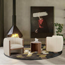 Cream Boucle Accent Chair | OROA Modern Joselyn