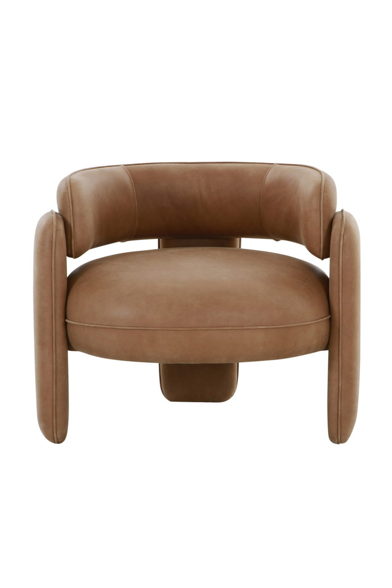Brown Leather Accent Chair | OROA Modern Tioga | Oroatrade.com