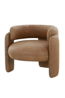Brown Leather Accent Chair | OROA Modern Tioga | Oroatrade.com