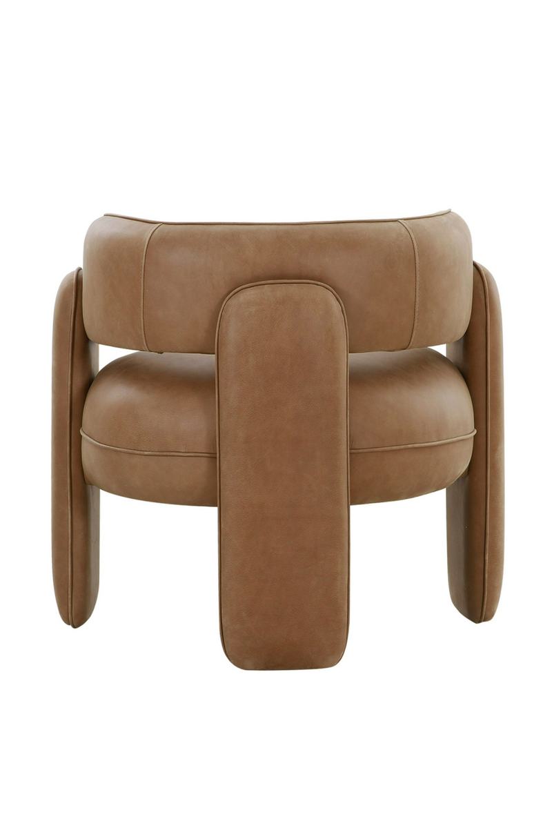 Brown Leather Accent Chair | OROA Modern Tioga | Oroatrade.com