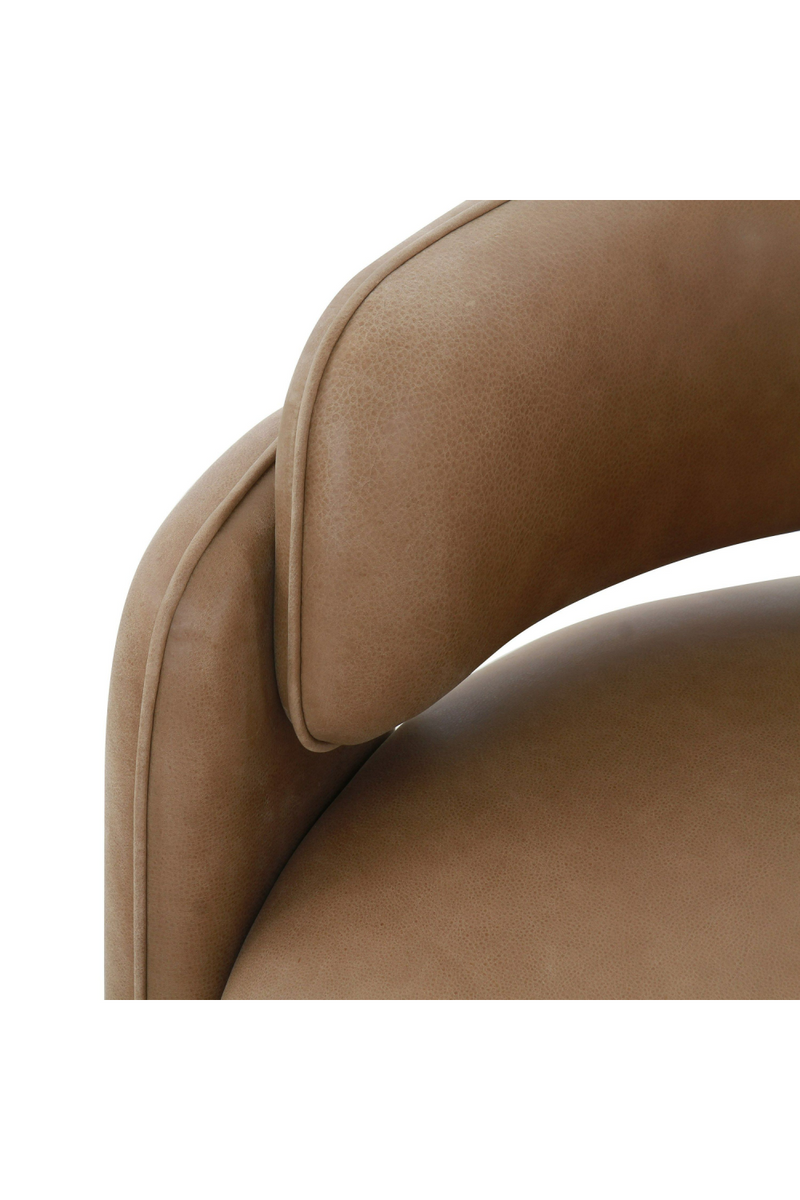 Brown Leather Accent Chair | OROA Modern Tioga | Oroatrade.com