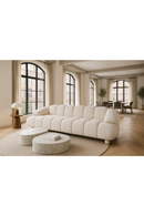 White Channeled 4-Seater Sofa | OROA Modern Duran | Oroatrade.com