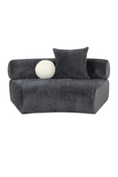 Gray Curved Armless Sofa | OROA Modern Simpson | Oroatrade.com